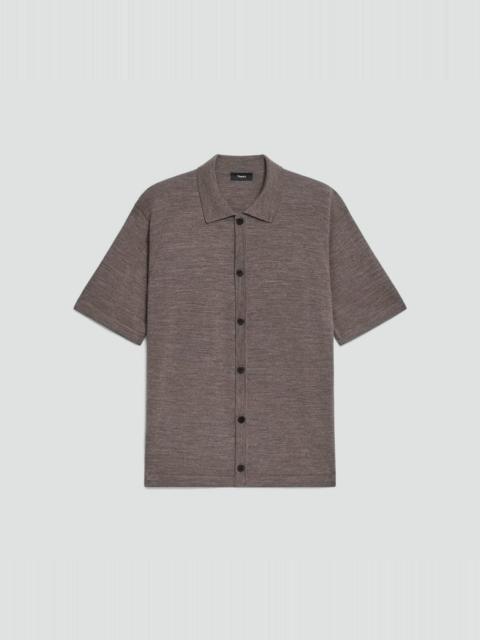 Theory Button-Down Sweater in Regal Wool