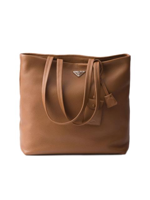 Prada logo-plaque tote bag