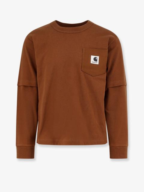 sacai Sacai X Carhartt Wip Men Carhartt Wip Cotton Jersey L/S T-Shirt