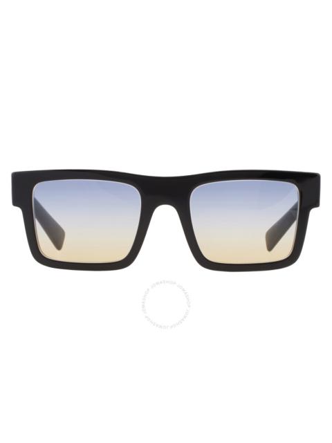 Prada Prada Blue Shaded Yellow Rectangular Men's Sunglasses PR 19WS 1AB06Z 52