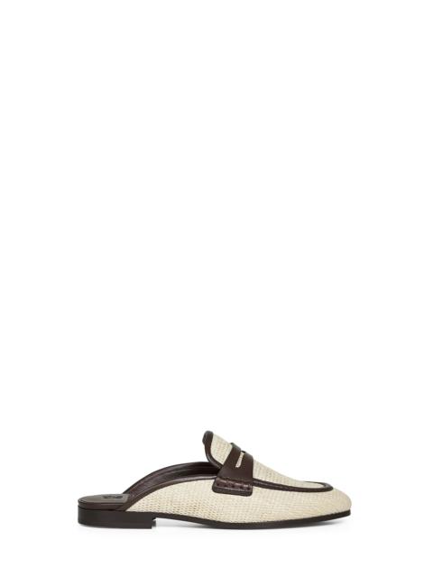 Brunello Cucinelli Brunello Cucinelli Women Cord Techno Raffia And Leather Mules