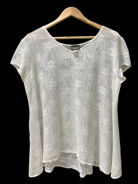 Other Designers Designer - VINTAGE 90s WHITE FISHNET STRETCHABLE INSPIRED RAF SIMONS