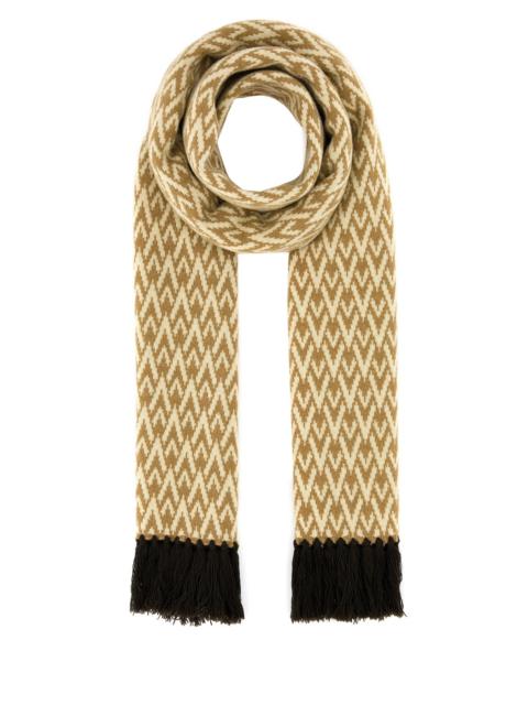 Valentino Embroidered wool Toute la V scarf