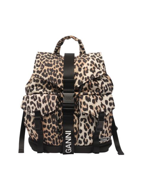 GANNI Ganni Women Animalier Tech Backpack With Logo