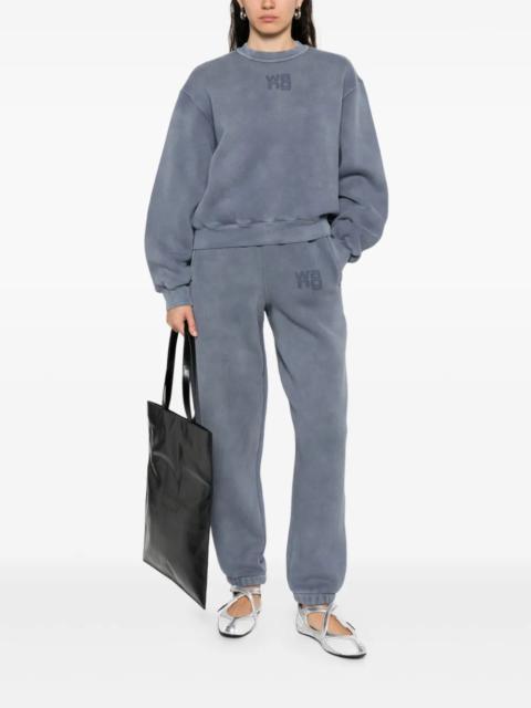 T BY ALEXANDER WANG - Women Essential Terry Crew Puff Paint Logo Sweatshirt