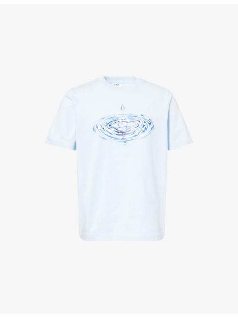 CASABLANCA Drip Logo Classic Printed Cotton T-Shirt