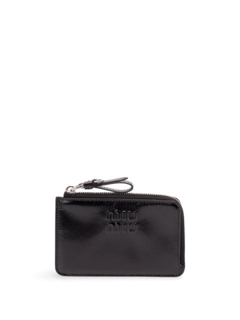 Miu Miu Miu Miu Women Leather Pouch Card Holder