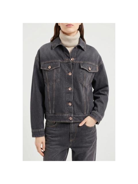 Brunello Cucinelli Brunello Cucinelli Woblack Denim Boxy Jacket