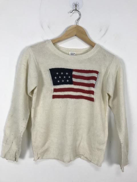 Other Designers Homespun Knitwear - Lagkaw American Flag Knitwear Like Polo RRL #2608
