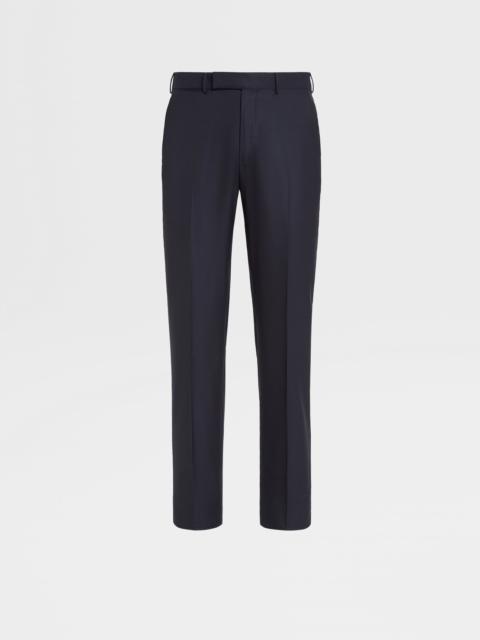 ZEGNA NAVY BLUE 15MILMIL15 WOOL PANTS