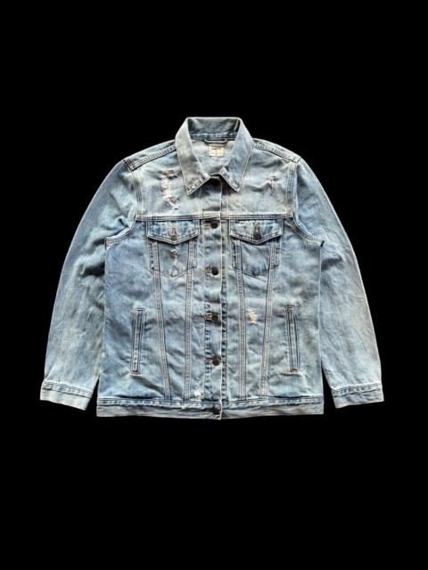 Other Designers Gap Denim Jacket Distressed