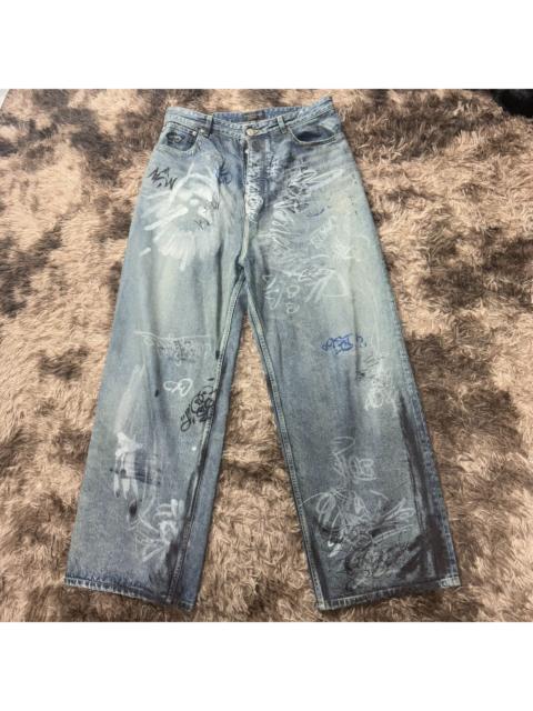 BALENCIAGA Balenciaga Mud Show Graffiti Jeans 