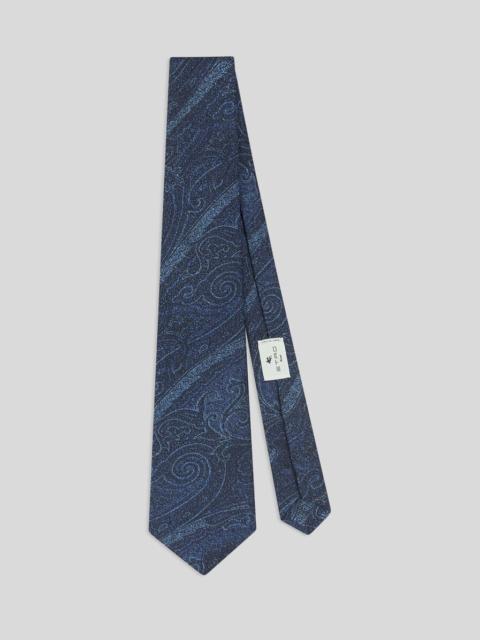 Etro SILK JACQUARD TIE WITH ARNICA MOTIF