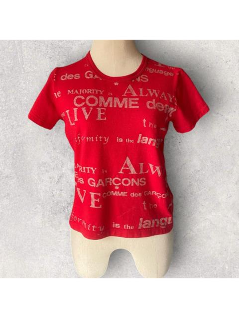 Comme Des Garçons Fall 2003 Logo Print Wool T Shirt