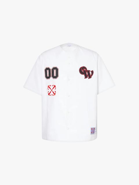 Gothic Baseball brand-embroidery relaxed-fit cotton-poplin shirt