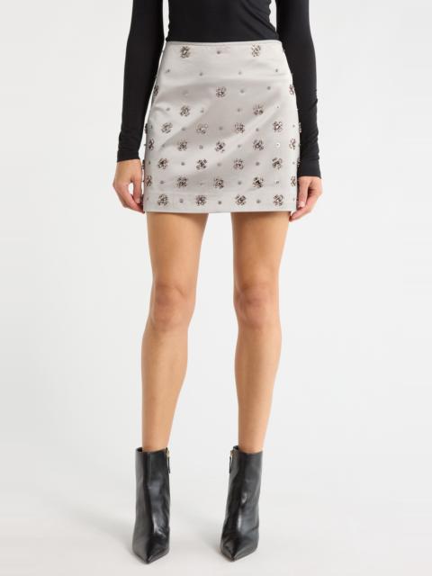 VERONICA BEARD Veronica Beard Olenna Embellished Miniskirt in Silver at Nordstrom