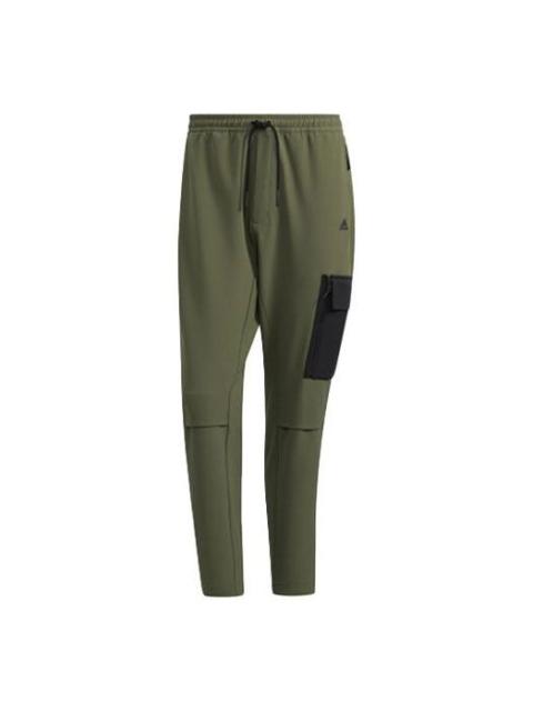 adidas Men's adidas Gwall Pants Logo Contrasting Colors Pocket Sports Pants/Trousers/Joggers Green H23099
