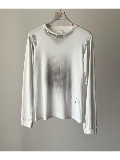 NUMBER (N)INE Number (N)ine 2002SS MODERN AGE Distressed Waffle Long Sleeve Shirt