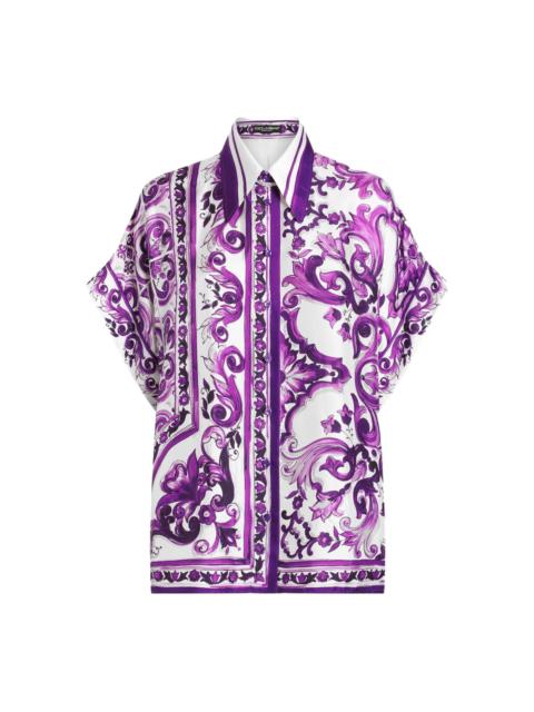Maiolica-print shirt