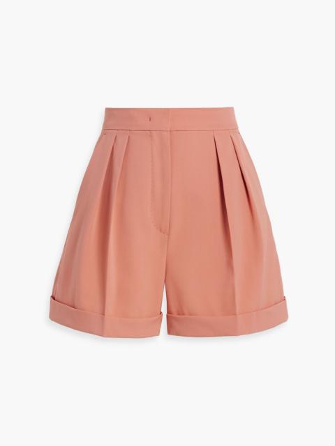 Max Mara Pleated wool-blend twill shorts