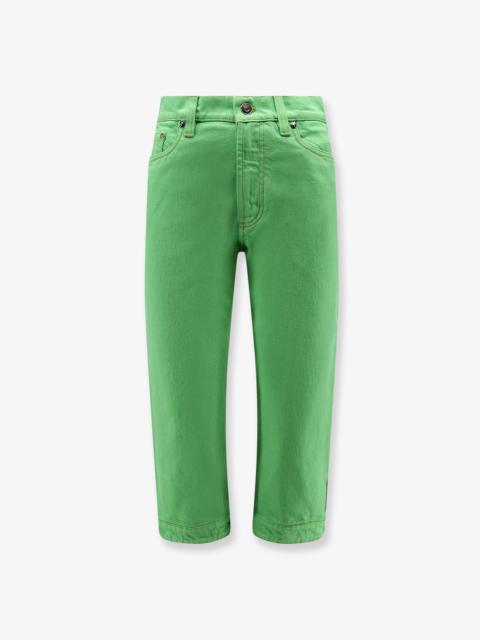 VERSACE Versace Non-Stretch Cotton Trousers Green Women