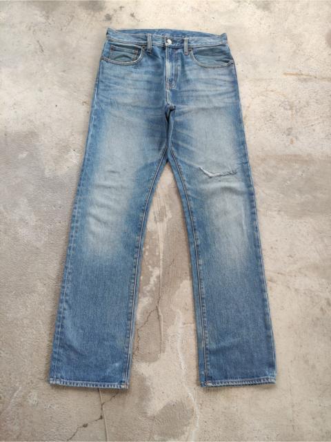 Other Designers Vintage GU Jean Distressed Faded Denim Waist 32
