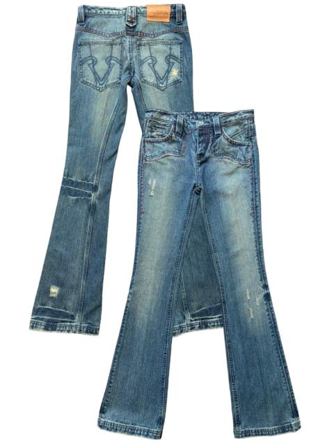 Gothic Japan BootCut Low Rise Denim Flare Jeans 29x34