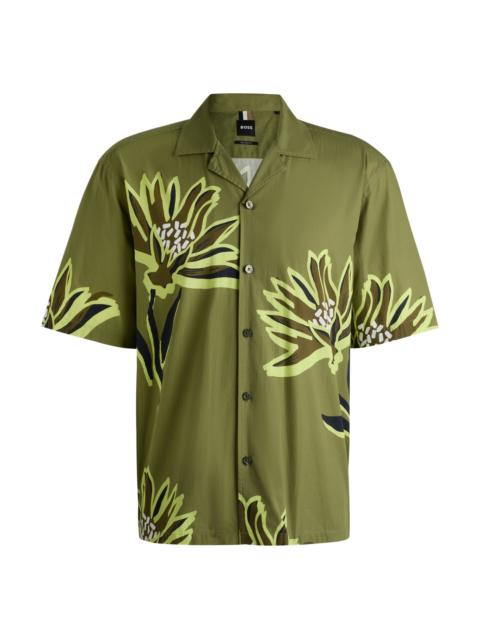 BOSS RELAXED-FIT SHIRT IN ITALIAN-MADE FLORAL-PRINT COTTON