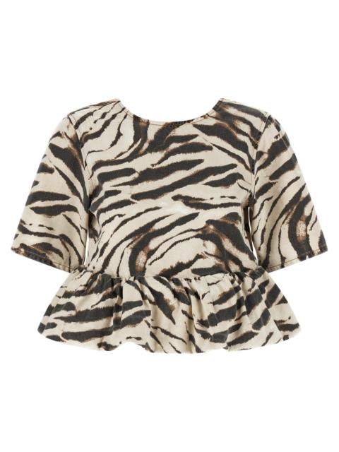 GANNI Ganni Women 'Zebra Denim' Top