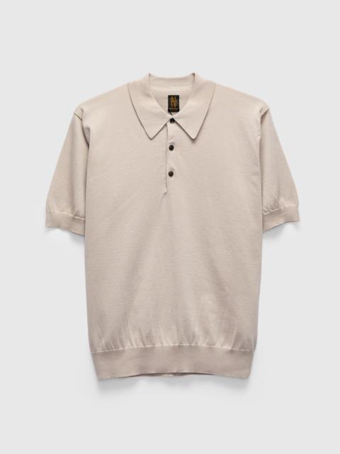 BATONER Caribbean Sea Island SS Polo in Greige