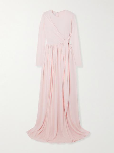 GIAMBATTISTA VALLI Tie-detailed Wrap-effect Jersey Gown