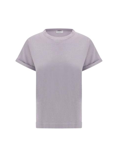 Brunello Cucinelli Brunello Cucinelli Women Cashmere Glitter T-Shirt