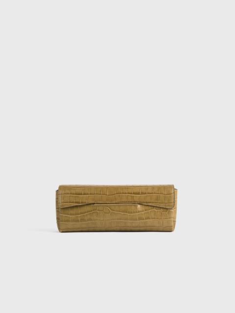 TOTEME Soft croco-embossed t-clutch biscuit