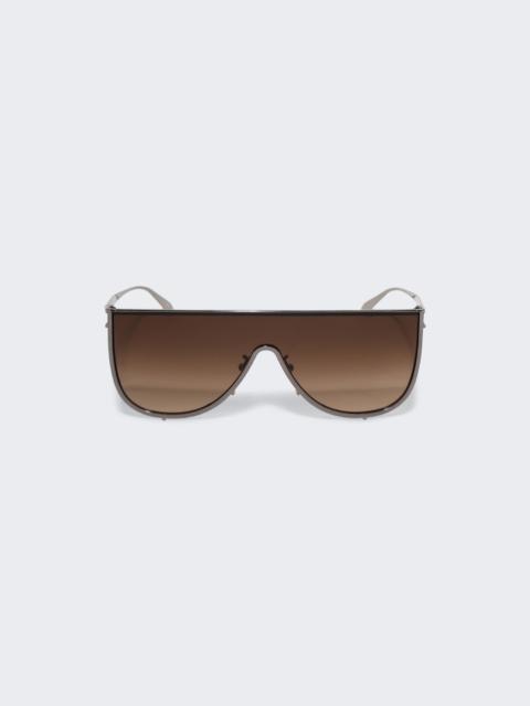Alaïa Metal Mask Sunglasses Ruthenium