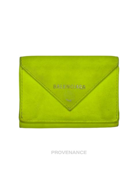 BALENCIAGA Balenciaga Papier Mini Wallet - Neon Leather
