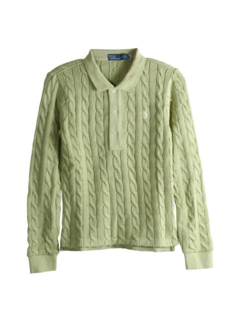 Polo Ralph Lauren Polo Ralph Lauren Cable-Knit Polo Shirt, Size Medium