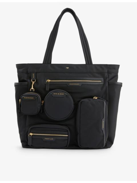 Anya Hindmarch Commuter patch-pocket recycled nylon tote bag