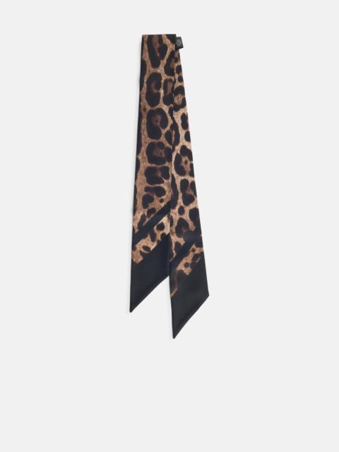 Dolce & Gabbana LEO PRINT SILK BANDEAU