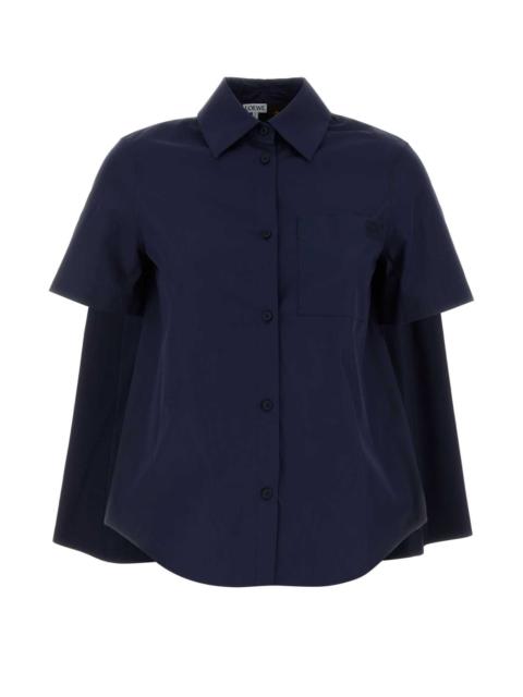 Loewe Loewe Paula's Ibiza Women Navy Blue Poplin Paula S Ibiza Shirt