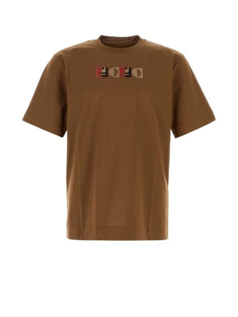 FENDI Fendi Men Biscuit Cotton T-Shirt