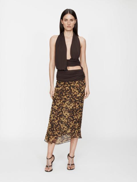 CHRISTOPHER ESBER Cord Trimmed Silk Ruche Skirt