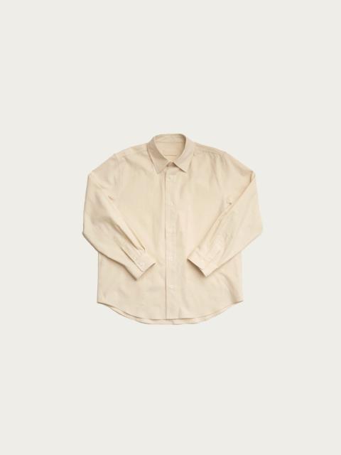 JAMES COWARD Filter Shirt - Off White Cotton Ripple Corduroy