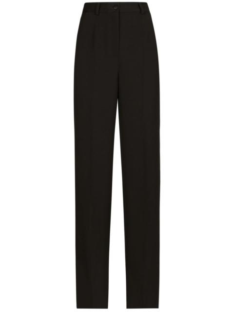 Wool high-wasited trousers