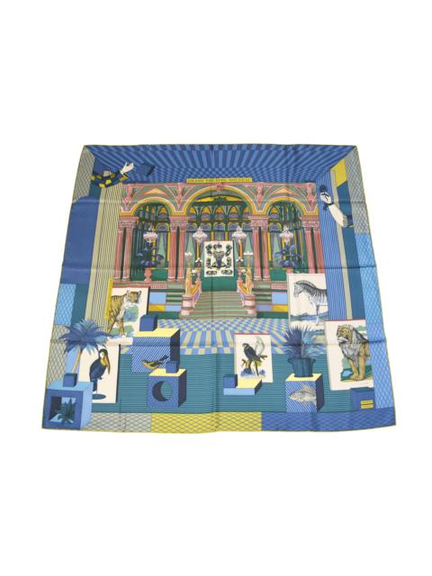 Hermès Hermes Grand Theatre Nouveau Silk Square Scarf Blue
