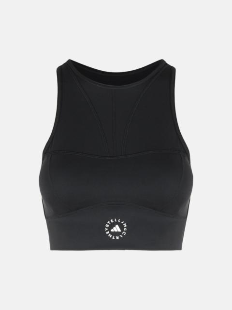 adidas 'TPR' SPORTY TOP IN BLACK POLYAMIDE BLEND