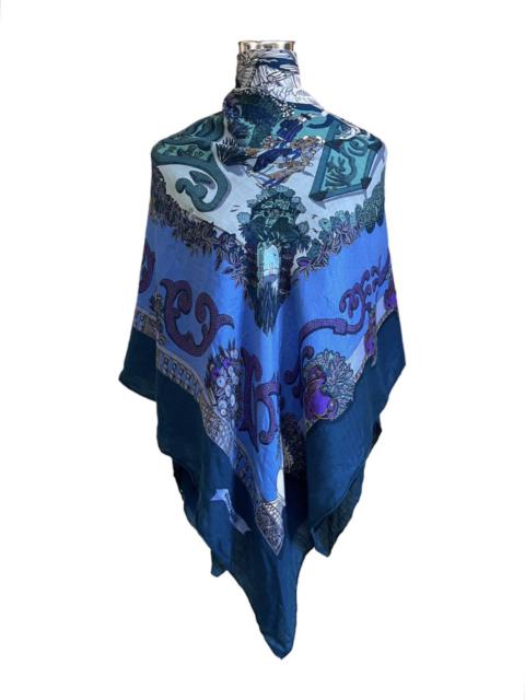 Hermes Le Paradis du Roy by Annie Falvre 1989 Blanket Scarf