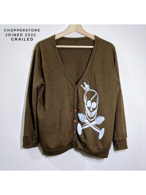 Other Designers Skulls - Vintage Japan Rare Skulls Cardigan Brown Knitwear Sweater