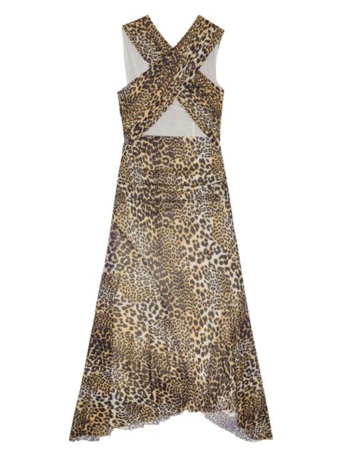 knee length dresses for ladies Ganni (Botanical Jacquard Mini Dress) Yellow