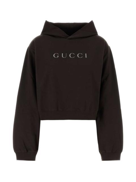 GUCCI Gucci Women Chocolate Cotton Oversize Sweatshirt