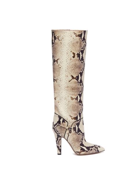 PARIS TEXAS Beige Elsa Mini Buckle 100 Leather Boots